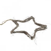 Artikel Juldekoration stjärnfönsterdekor tvättad vit alm Ø40cm 2st