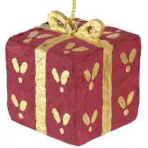 Artikel Juldekorationer av papier-maché presentetiketter 6 cm 3 st