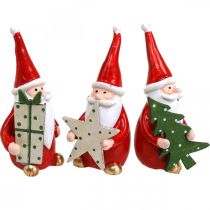 Julfigurer Jultomten dekorationsfigurer H8cm 3st