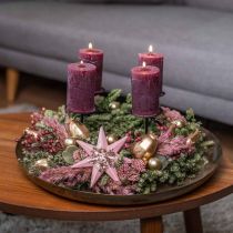 Julkrans grön torkad blomsterkrans linne Ø34cm