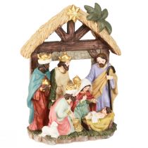 Artikel Julkrubba med figurer Julkrubba 15,5×7×20cm