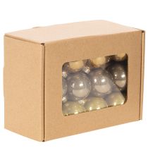 Artikel Mini julgranskulor, glänsande hängande bollar, 3 cm, 22 delar
