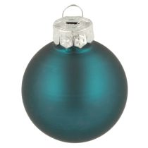 Artikel Julgranskulor, matta och glansiga, små juldekorationer, 4 cm, 24 stycken