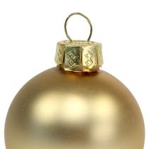 Artikel Julkula 4cm guld glänsande/matt glas 24 st