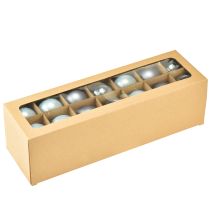 Artikel Dekorativa julkulor i glas, blågrå, matt/blank, 5 cm, 24 stycken