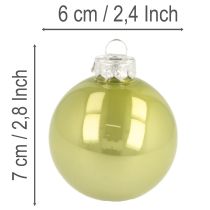 Artikel Julgranskulor, färgglada, glänsande julgranskulor, 60 mm, 24 delar