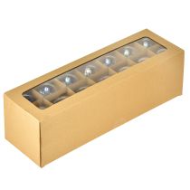 Artikel Glaskula i pärlemorlook med skimrande skimmer, 6 cm, 24 stycken