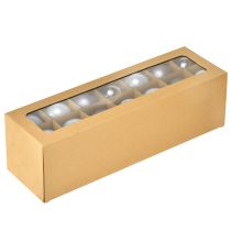 Artikel Julgranskulor i glas, set om 3 – ljusblå, blå, metallicblå och matt, med galge, 6 cm, 24 stycken