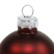 Artikel Julkulsglas Ø4cm Bordeauxmix 24 st