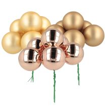 Artikel Julkulor i roséguld med spegelbär i glas Ø40mm 32 st