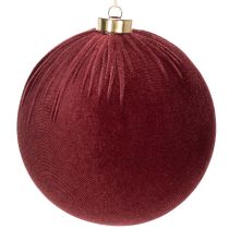 Artikel Julkula, röd sammetsliknande, för upphängning, 15 cm, 3 stycken