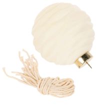 Artikel Julgranskulor i vitt, blandade texturer, 8 cm, 12 stycken