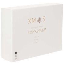 Artikel Julgranskulor i vitt, blandade texturer, 8 cm, 12 stycken