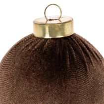 Artikel Julgranskulor, sammetsliknande, blandning av varma färger, 8 cm, 12 stycken