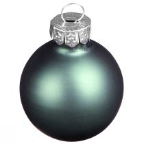 Artikel Julkulor glasgranskulor grön grå 4cm 24 st
