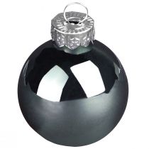 Artikel Julkulor glasgranskulor grön grå 4cm 24 st