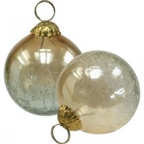 Julkulor glas Julgranskulor klar, brun Ø8cm 4st
