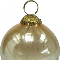 Julkulor glas Julgranskulor klar, brun Ø8cm 4st