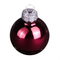 Artikel Julkulor i glas, mini bär beige rosa, Ø3 cm, 22 stycken
