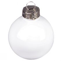 Artikel Julkulor glas vit matt emalj Ø4cm 24 st