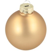 Artikel Julkulor guld och ros äkta glas Ø60mm 24 st