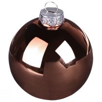 Artikel Julkulor i silver aprikosglas Ø7,5cm 12 st