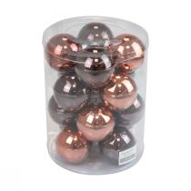 Artikel Julkulor glas brun mix trädkulor blank Ø7,5cm 12st