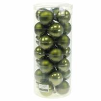Artikel Julkulor av glas grön mix Ø6cm 24 st