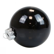 Artikel Julkulor glas svarta trädkulor blank Ø7,5cm 12 st