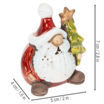 Artikel Jultomtefigur med julgransdekoration, 7 cm, 2 stycken
