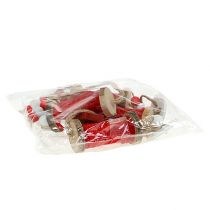 Artikel Juldekorationer spole av tråd för att hänga röda 4st