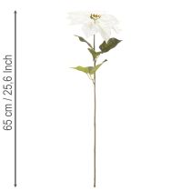 Artikel Konstgjord vit julstjärna, stor blommande grendekoration, 65 cm, 2 stycken