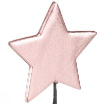 Artikel Julstjärnor på pinne rosa Ø7cm – 2:a val – 24 st