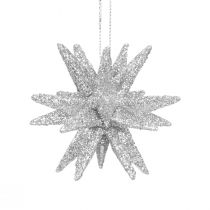 Artikel Julstjärnor Juldekorationer silverglitter Ø7cm 6 st