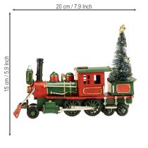 Artikel Jultåg med granlokomotiv julgrönt 20 cm