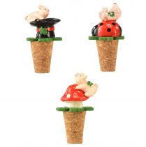 Artikel Vinkorkar, champagnekorkar, vinproppar, lyckosymboler, 6,5 cm, 3 st.