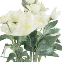 Vita julrosor Konstgjorda julblommor Frostade L40cm