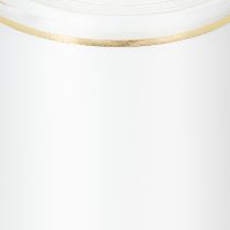 Artikel Vitt kransband med guldkant för datorutskrift, satinband, vattentätt, 25m x 125mm