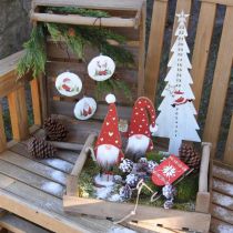 Trätomtedekoration Jultomte H26/30cm 2st
