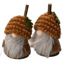 Artikel Gnomfigurset med stickad mössa och ekollon, 10 cm, 6 delar
