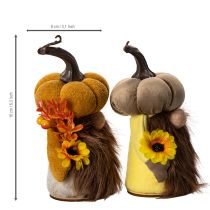 Artikel Höstfigur pumpagnom med solros och skägg 16cm 2 st