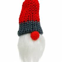 Artikel Gnome med spetsig hatt för hängning av röd, vit, grå L10–12cm 12st