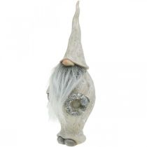 Artikel Dekorativ tomte med skägg och krans Jultomte 14x×12×36cm