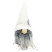 Artikel Jultomtar med skägg vit, grå 12cm 4 st