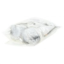 Artikel Jultomtar med skägg vit, grå 12cm 4 st