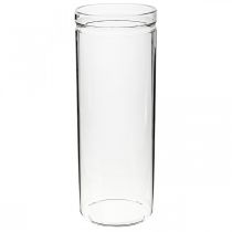 Blomvas, glascylinder, glasvas rund Ø10cm H27cm