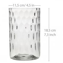 Blomvas, glasvas, ljusglas, glaslykta Ø11.5cm H18.5cm