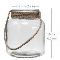 Lyktglas, värmeljushållare för upphängning H16,5cm Ø14,5cm