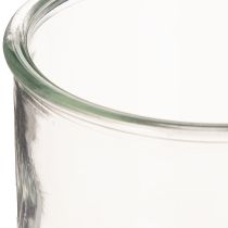 Artikel Glasljushållare, rund, klarglas, mångsidig, 12 cm, 2 stycken