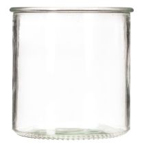 Artikel Glasljushållare, rund, klarglas, mångsidig, 12 cm, 2 stycken